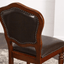 Bellagio Upholstered Barstools With Backs - Distressed Cherry Brown Wood, Set Of 2