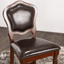 Bellagio Upholstered Barstools With Backs - Distressed Cherry Brown Wood, Set Of 2