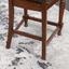 Bellagio Upholstered Barstools With Backs - Distressed Cherry Brown Wood, Set Of 2