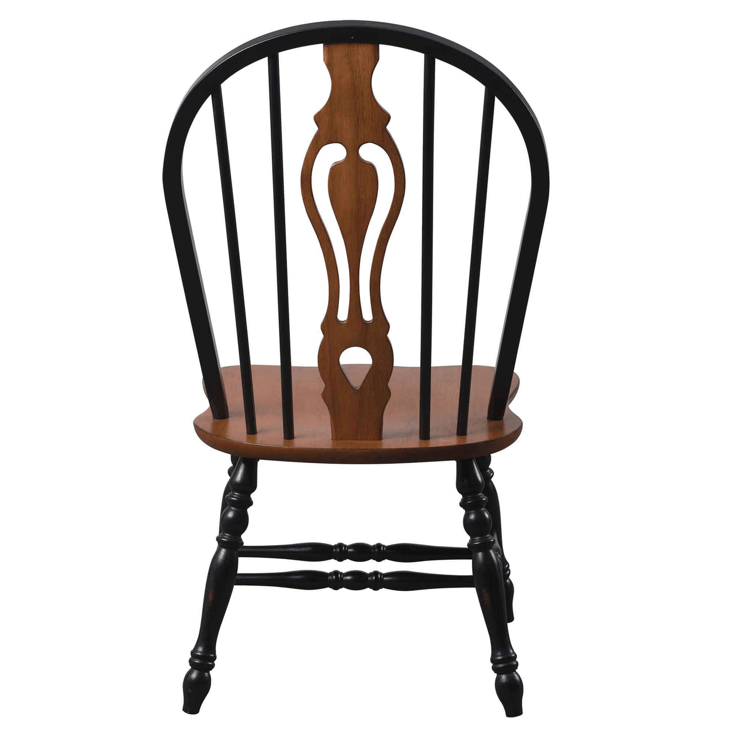 Sunset Trading Black Cherry Windsor Dining Side Chairs - Set Of 2, Fully Assembled