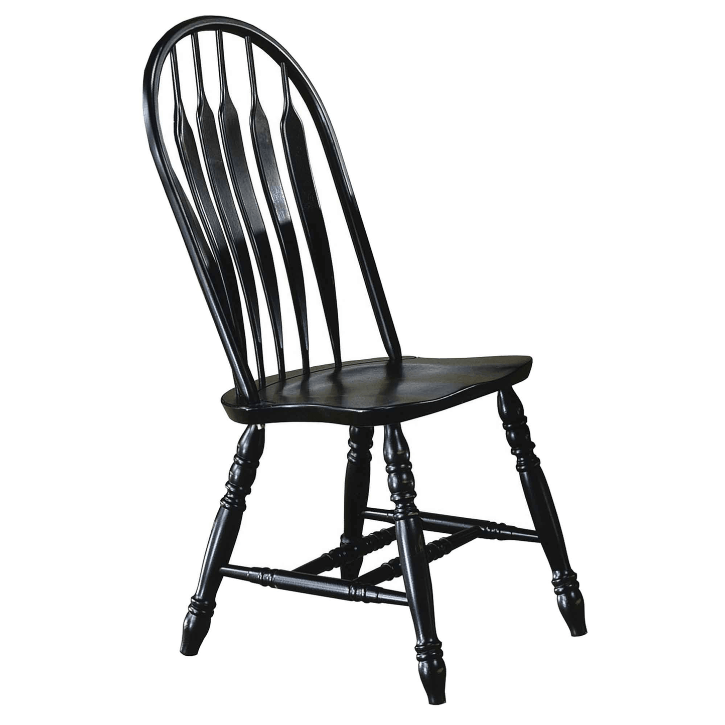 Black Cherry Selections Windsor Dining Side Chairs - Set Of 2 In Antique Black Cherry