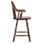 Andrews 24" Windsor Barstool With Arms In Distressed Chestnut Brown - Set Of 2