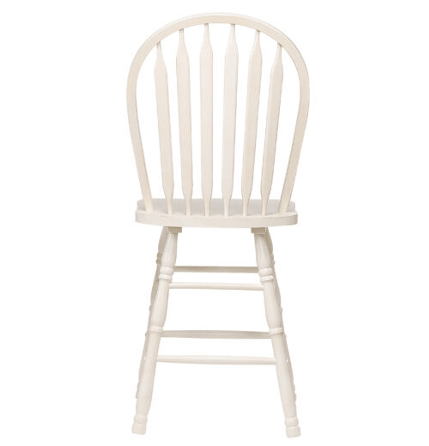 Sunset Trading Andrews Antique White Windsor Barstool Set Of 2