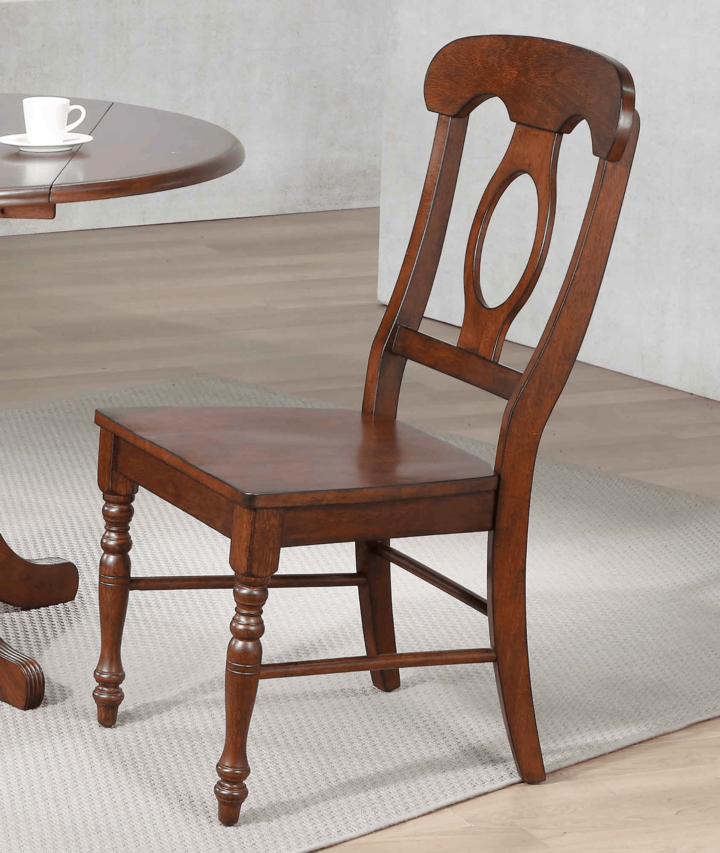 Sunset Trading Andrews Chestnut Brown Solid Wood Dining Side Chair - Set Of 2