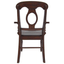 Andrews Napoleon Dining Chairs With Arms - Chestnut Brown Solid Wood (Set Of 2)
