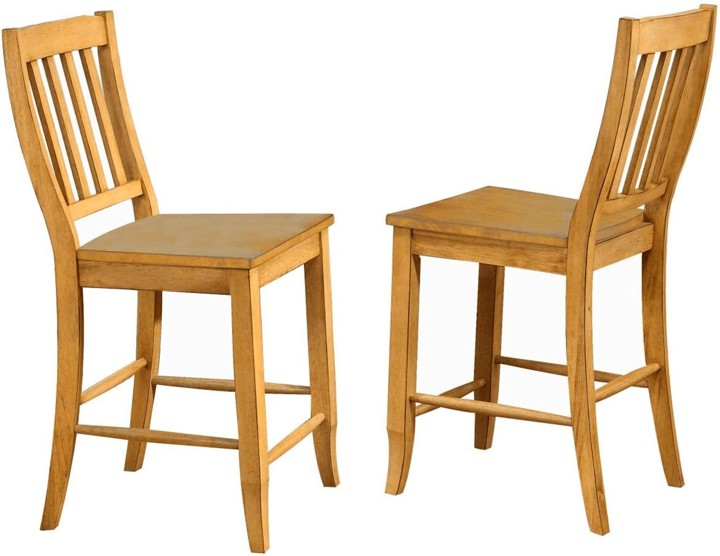 Sunset Trading Oak Selections 24" Barstools - Set Of 2 In Light Oak