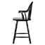 Sunset Trading Black Cherry 24" Windsor Barstool With Arms - Antique Black, Set Of 2