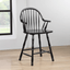 Sunset Trading Black Cherry 24" Windsor Barstool With Arms - Antique Black, Set Of 2