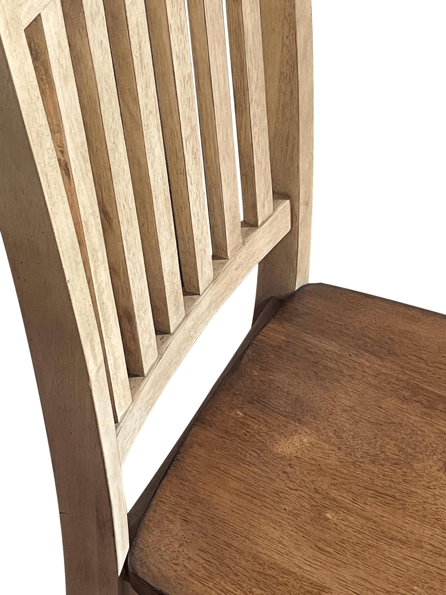 Brook Slat Back Barstool Set In Two Tone Light Brown Wood