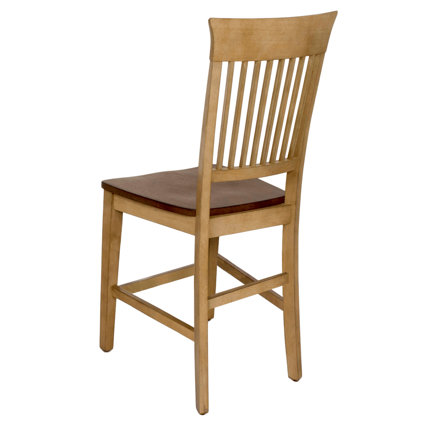 Brook Counter Height Barstools In Two-Tone Light Brown Wood - Set Of 2