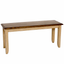 Sunset Trading Brook 42" Two-Tone Dining Bench In Light Brown Wood