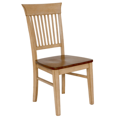 Brook Dining Chair Set In Warm Distressed Tones