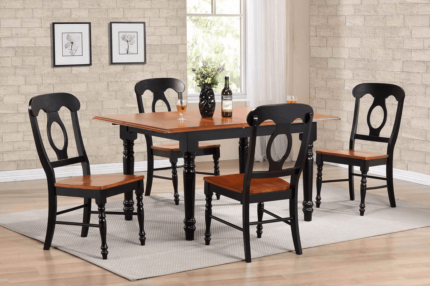 Sunset Trading Black Cherry Napoleon Dining Chair Set Of 2