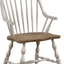 Country Grove Windsor Spindleback Armchair In Distressed Gray And Brown Wood