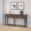 Dakota Console Table With Drawers And Storage Shelf In Distressed Brown And Ash Gray