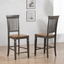 Dakota Slat Back Bar Stools – Set Of 2, 24" Counter Height, Distressed Brown And Ash Gray