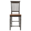 Dakota Slat Back Bar Stools – Set Of 2, 24" Counter Height, Distressed Brown And Ash Gray