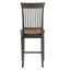 Dakota Slat Back Bar Stools – Set Of 2, 24" Counter Height, Distressed Brown And Ash Gray