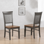 Dakota Slat Back Armless Dining Chairs - Set Of 2 In Distressed Brown And Ash Gray Wood