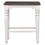 French Chic 24" Backless Barstools - Set Of 2 In Antique White & Walnut Brown