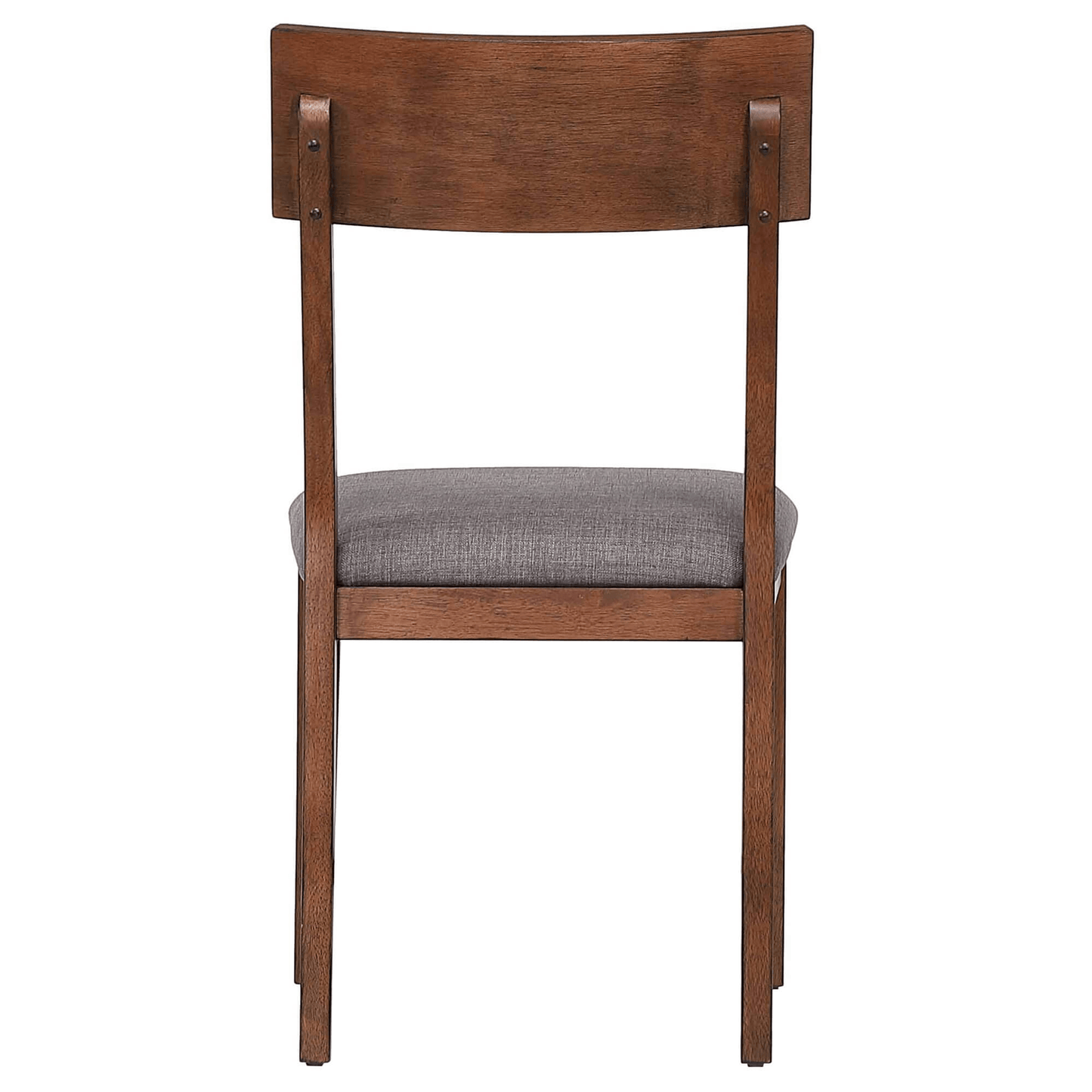 Mid Century Modern Dining Chair Set Of 2 With Padded Fabric Seat