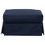Sunset Trading Americana Navy Blue Box Cushion Slipcovered Ottoman