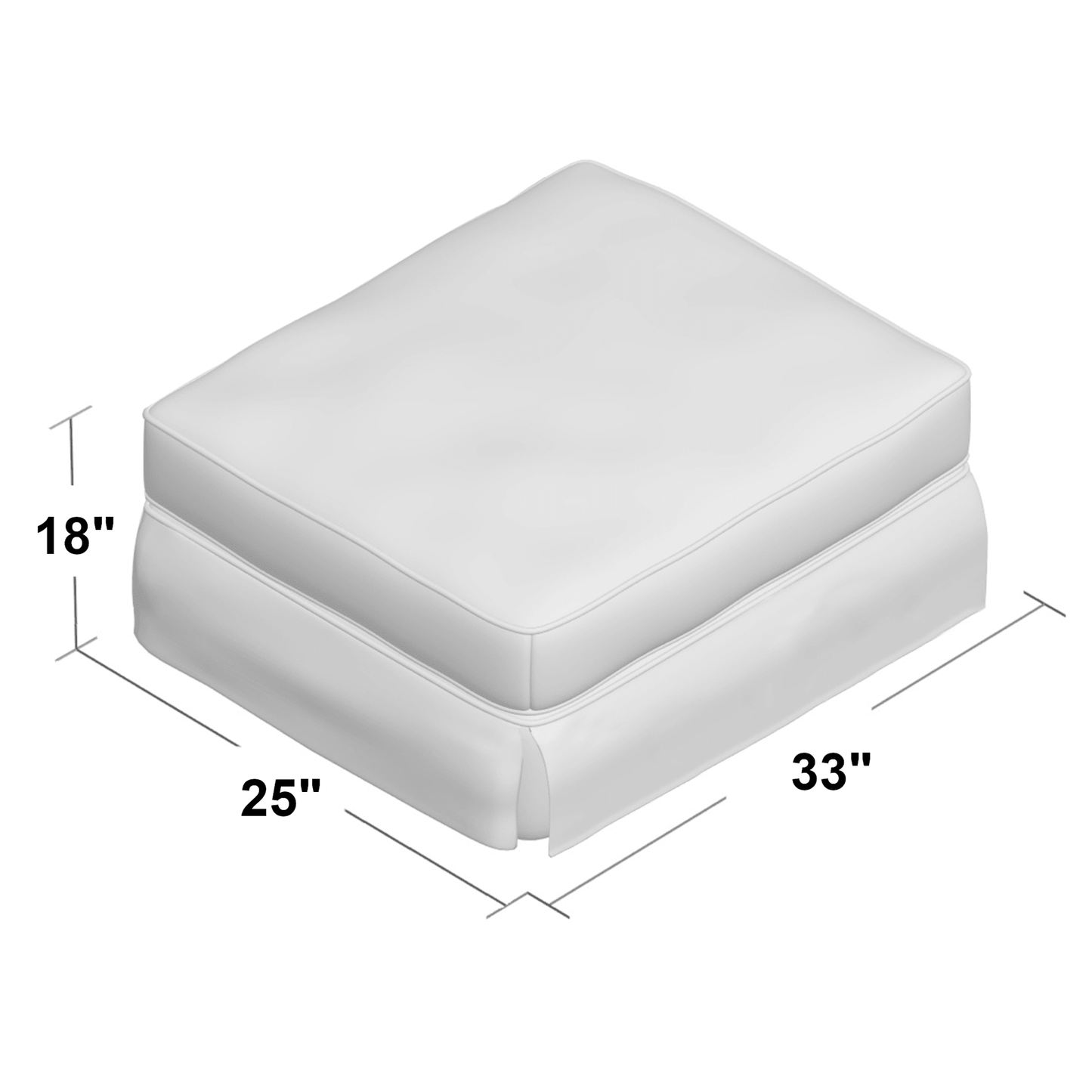 Sunset Trading Americana Washable Water-Resistant Slipcovered Ottoman