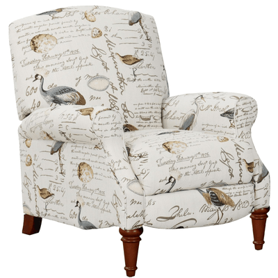 Sunset Trading Aviary Pushback Recliner In Ivory/Brown/Gray