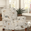 Sunset Trading Aviary Pushback Recliner In Ivory/Brown/Gray