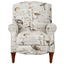 Sunset Trading Aviary Pushback Recliner In Ivory/Brown/Gray