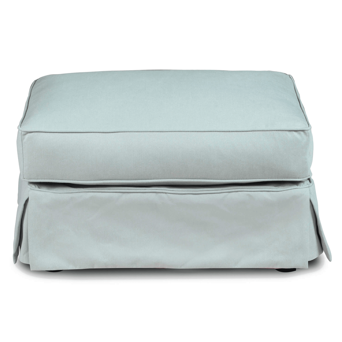 Sunset Trading Horizon Slipcovered Ottoman In Ocean Blue