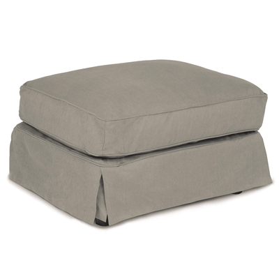 Sunset Trading Horizon Gray Slipcovered Ottoman
