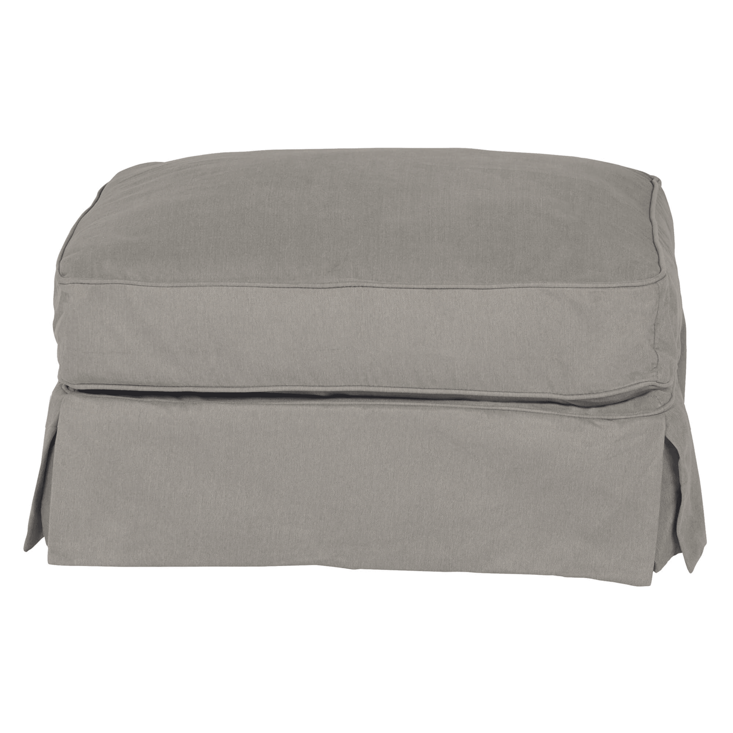 Sunset Trading Horizon Gray Slipcovered Ottoman