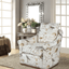 Birdscript Swivel Chair With Nailhead Trim And Rolled Arms