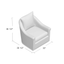 Birdscript Swivel Chair With Nailhead Trim And Rolled Arms