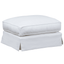 Sunset Trading Ariana Slipcovered Ottoman In Washable Water-Resistant White Fabric
