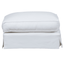 Sunset Trading Ariana Slipcovered Ottoman In Washable Water-Resistant White Fabric