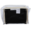 Sunset Trading Ariana Slipcovered Ottoman In Washable Water-Resistant White Fabric