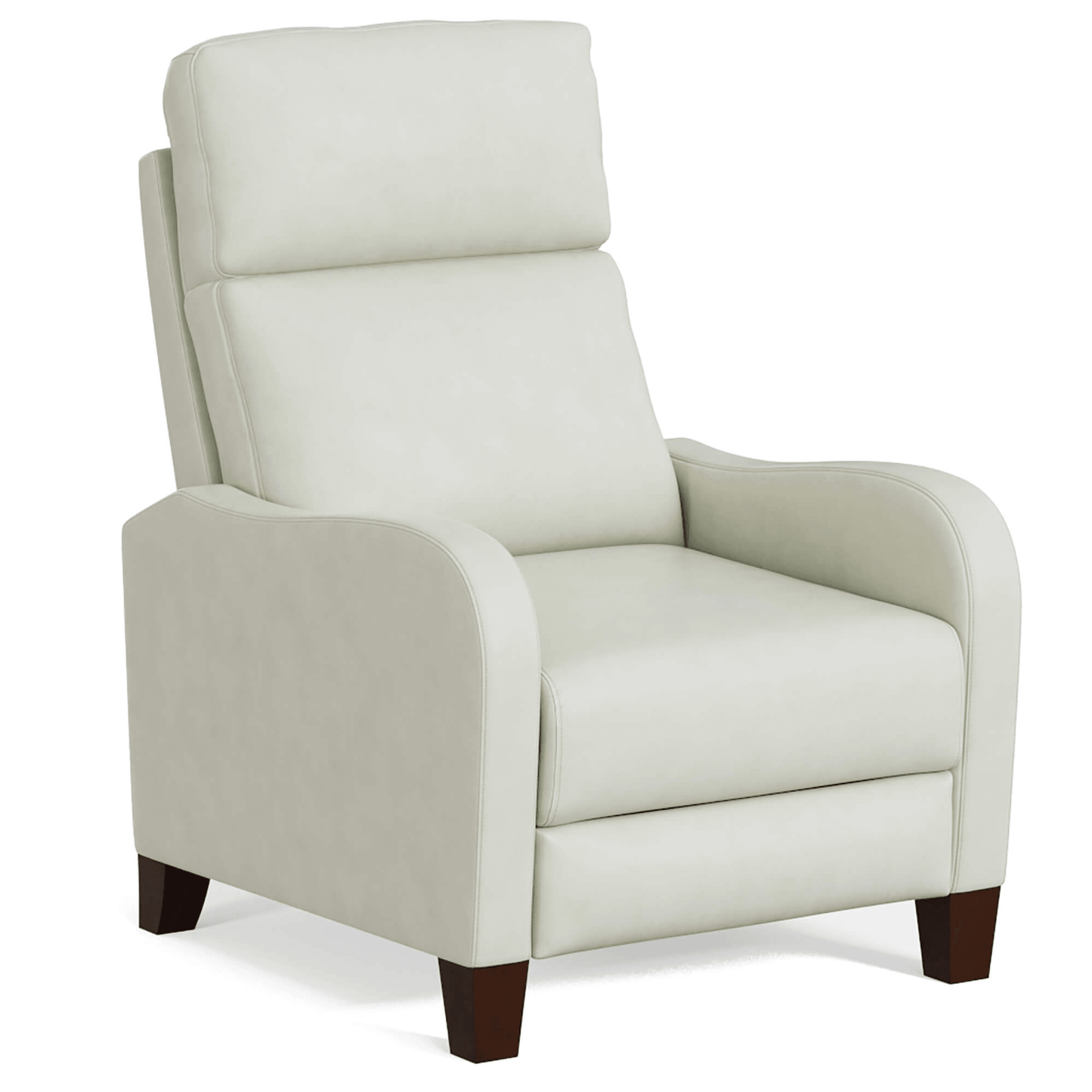 Sunset Trading Pearl White Leather Pushback Recliner
