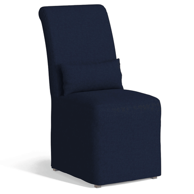 Coastal Elegance Navy Blue Slipcovered Dining Chair