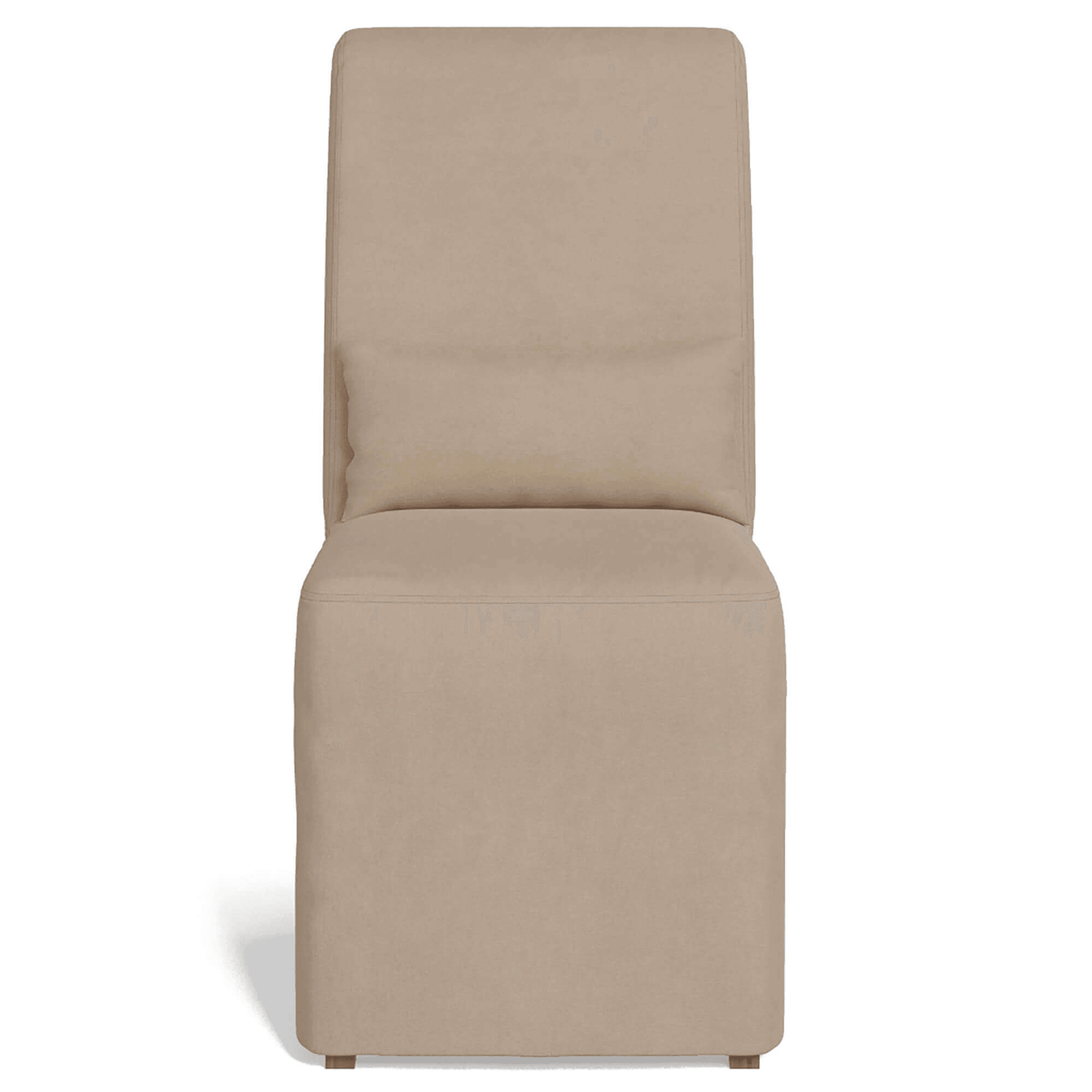 Coastal Elegance Tan Slipcovered Dining Chair With Washable Performance Fabric