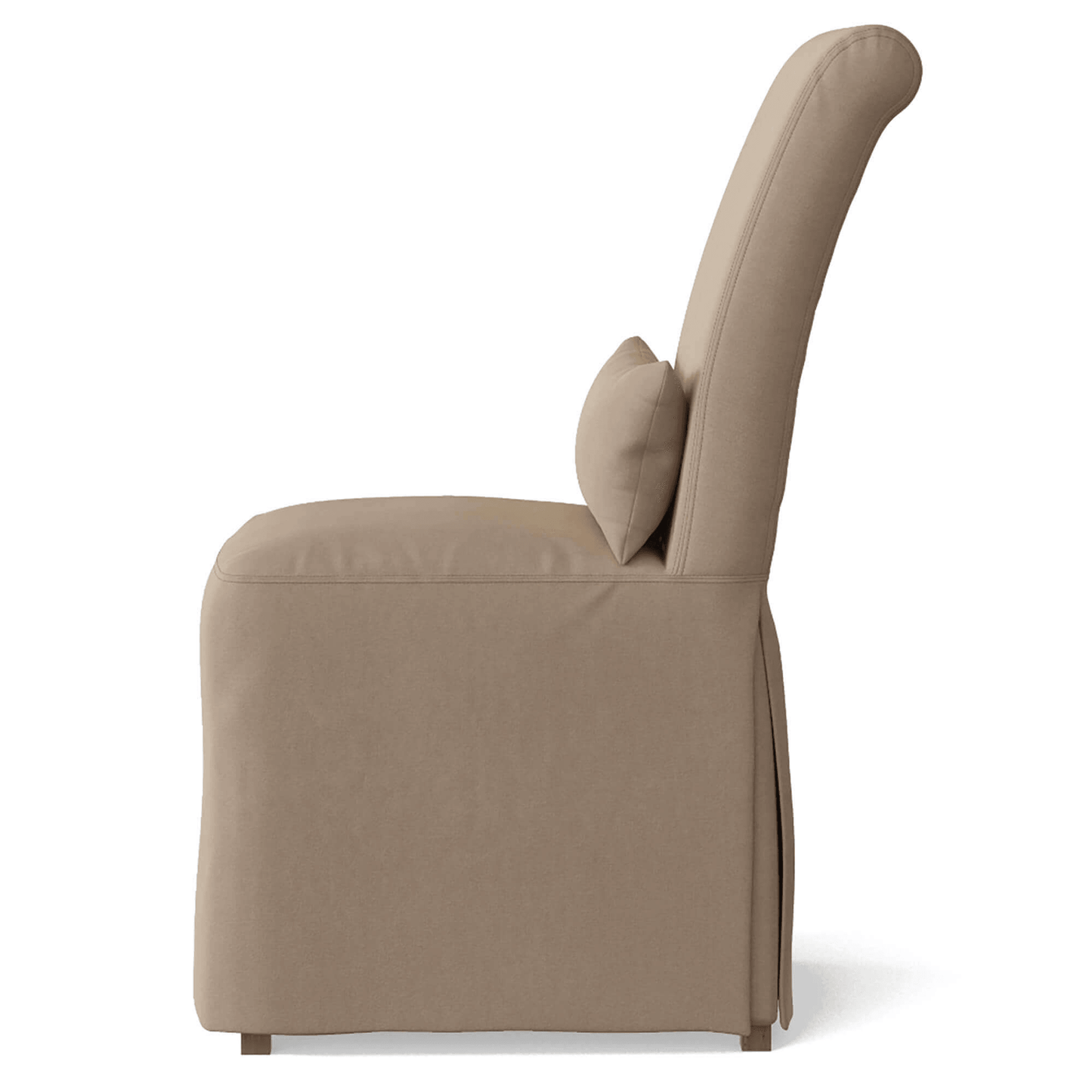 Coastal Elegance Tan Slipcovered Dining Chair With Washable Performance Fabric