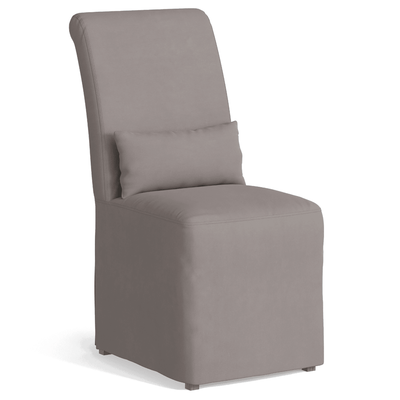 Sunset Trading Newport Slipcovered Dining Chair - Gray Performance Fabric