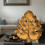 Elegantly Handcrafted Leaf Sculpture On Wooden Base
