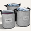 Elegant Gray Felt Laundry Hampers - Set Of 3