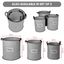 Elegant Gray Felt Laundry Hampers - Set Of 3