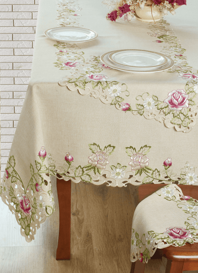 Docia Vintage-Inspired Table Topper - 60 X 120 Inches