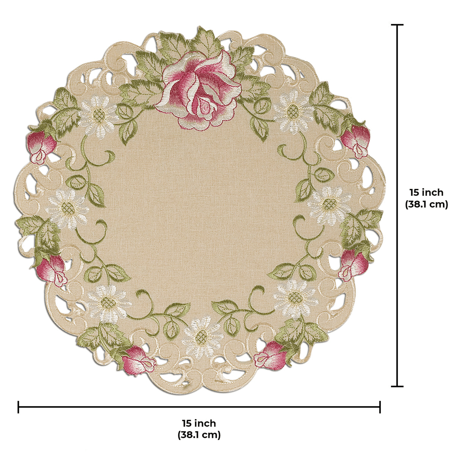 Docia Vintage-Inspired Table Topper - 60 X 120 Inches