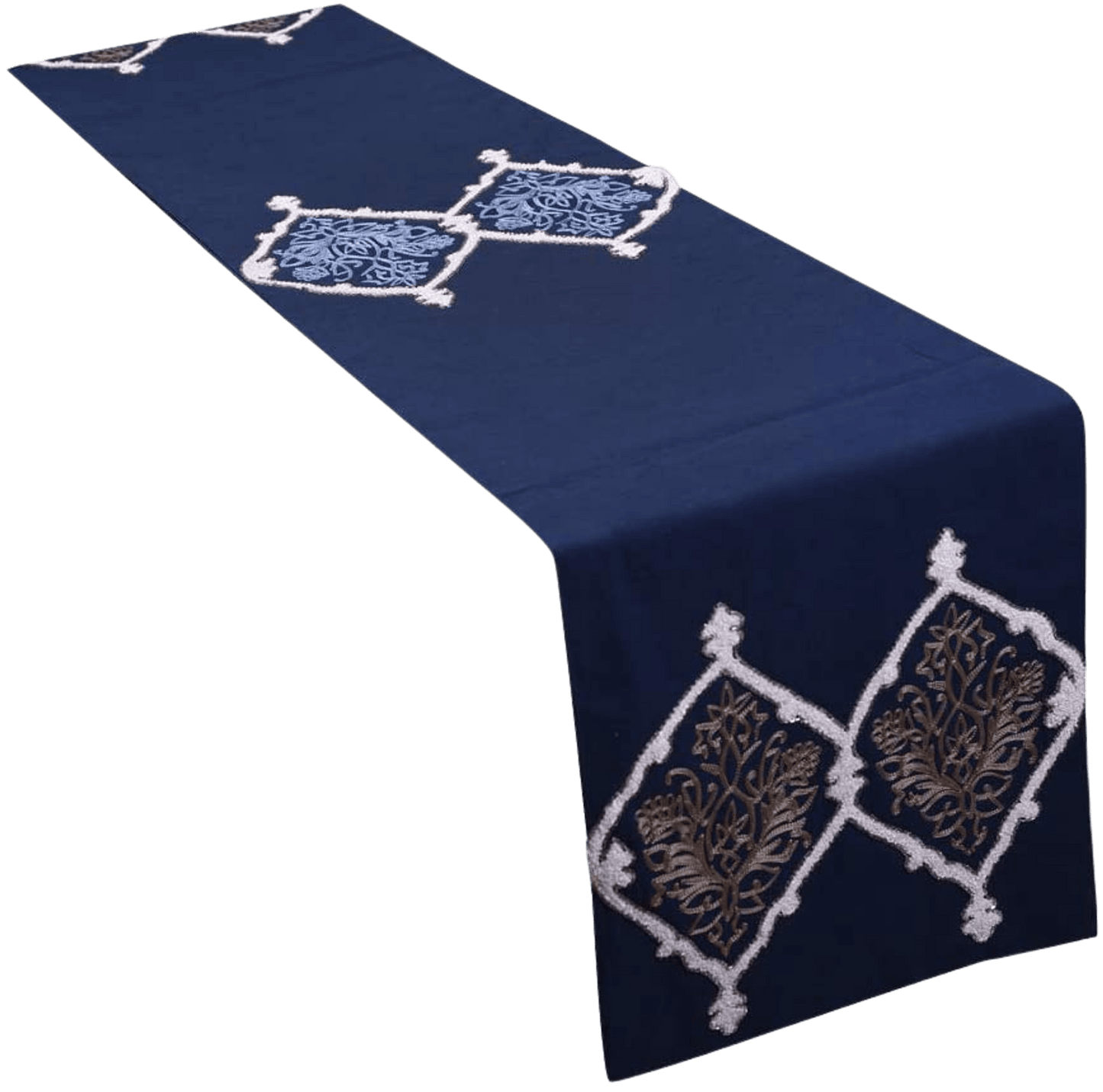 Elegant Embroidered Table Runner - 13X72 Inches