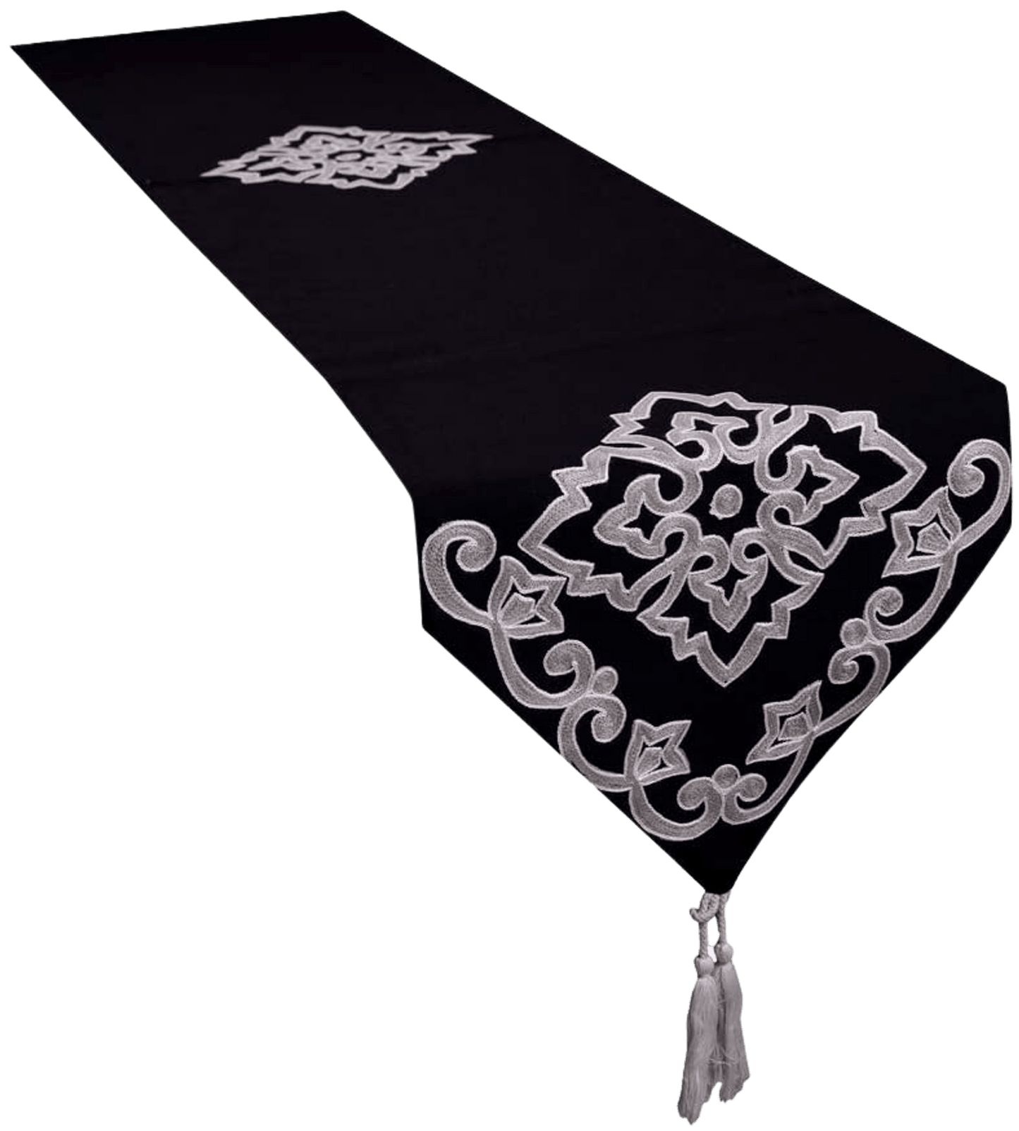 Elegant Embroidered Table Runner - 13X72 Inches